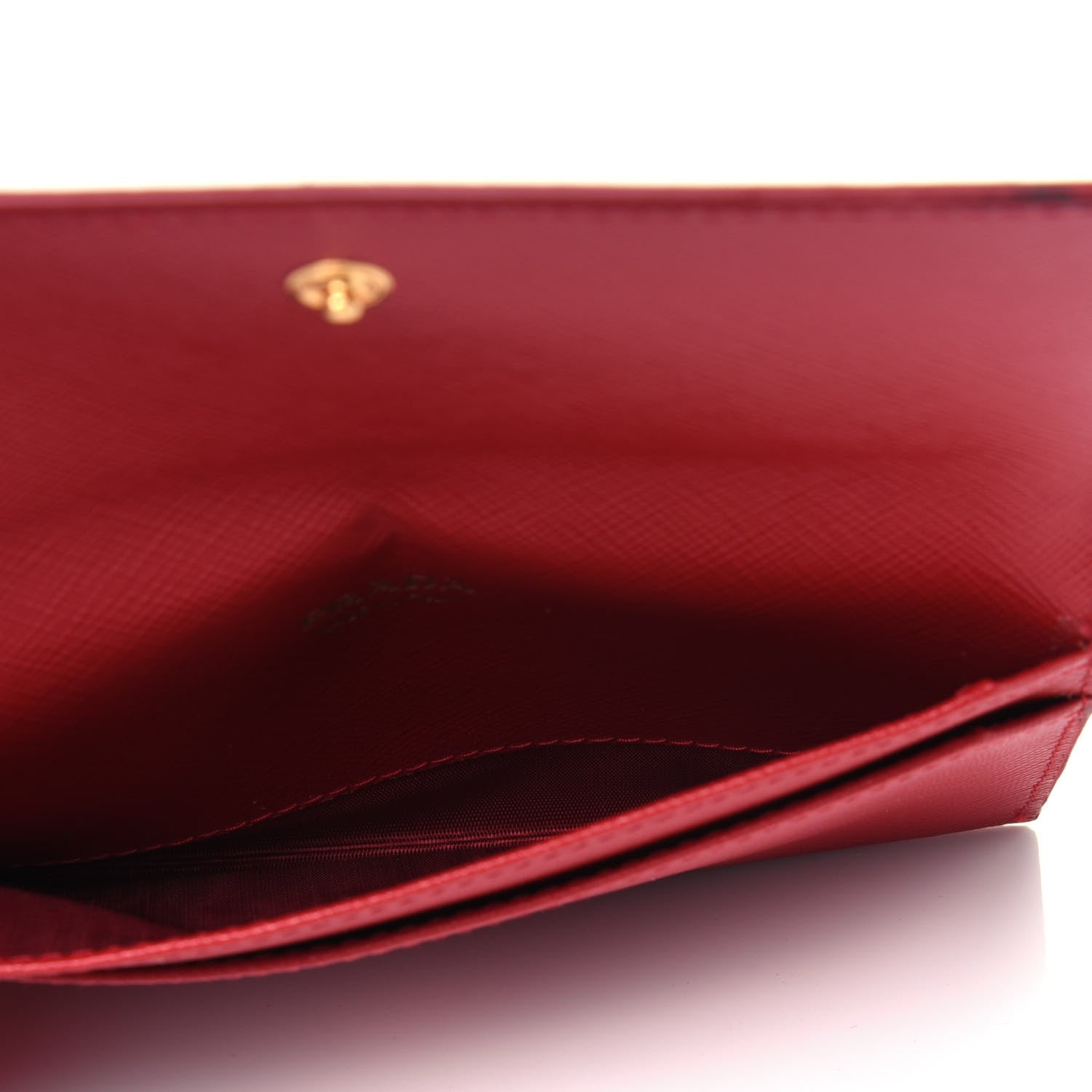 Prada Saffiano Metal Business Card Holder Fuoco 6 of 11