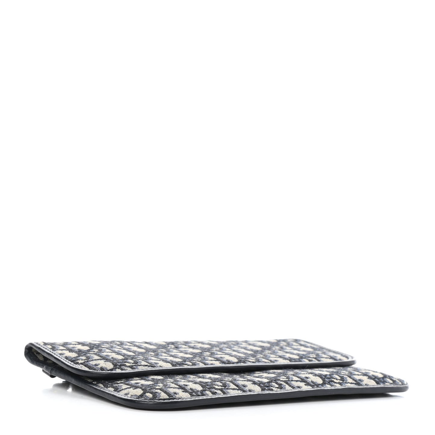 Oblique Flap Pouch Clutch Blue
