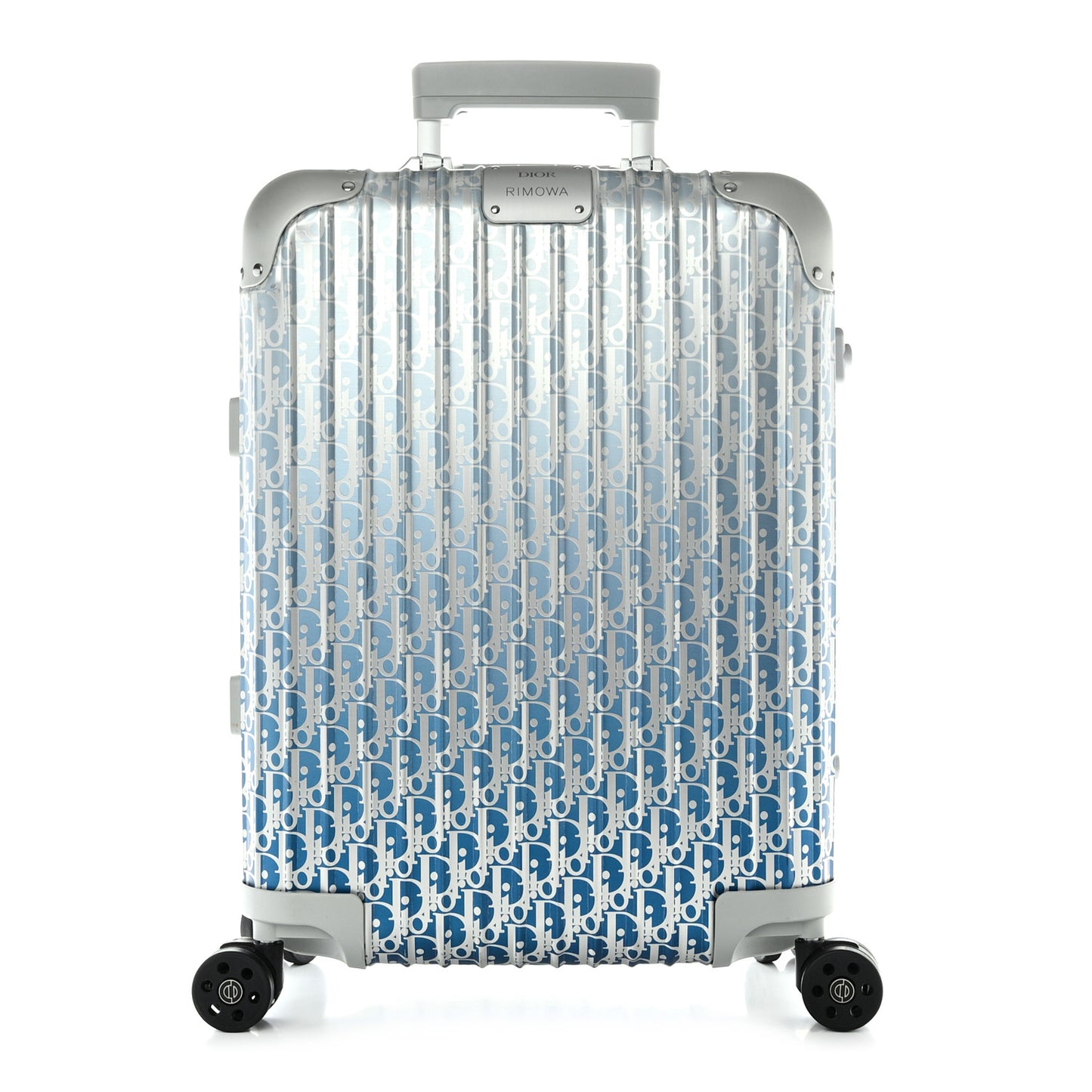 X RIMOWA Aluminum Gradient Cabin Luggage Blue Multi