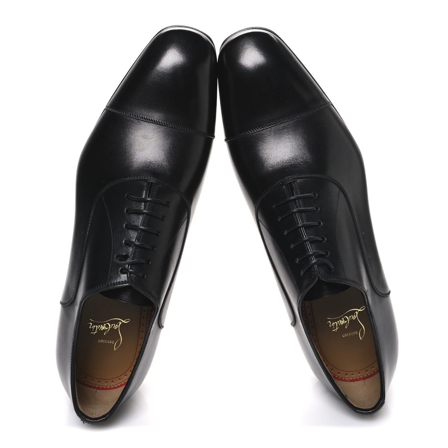 Calfskin Mens Greggo Flat Oxfords 41 Black