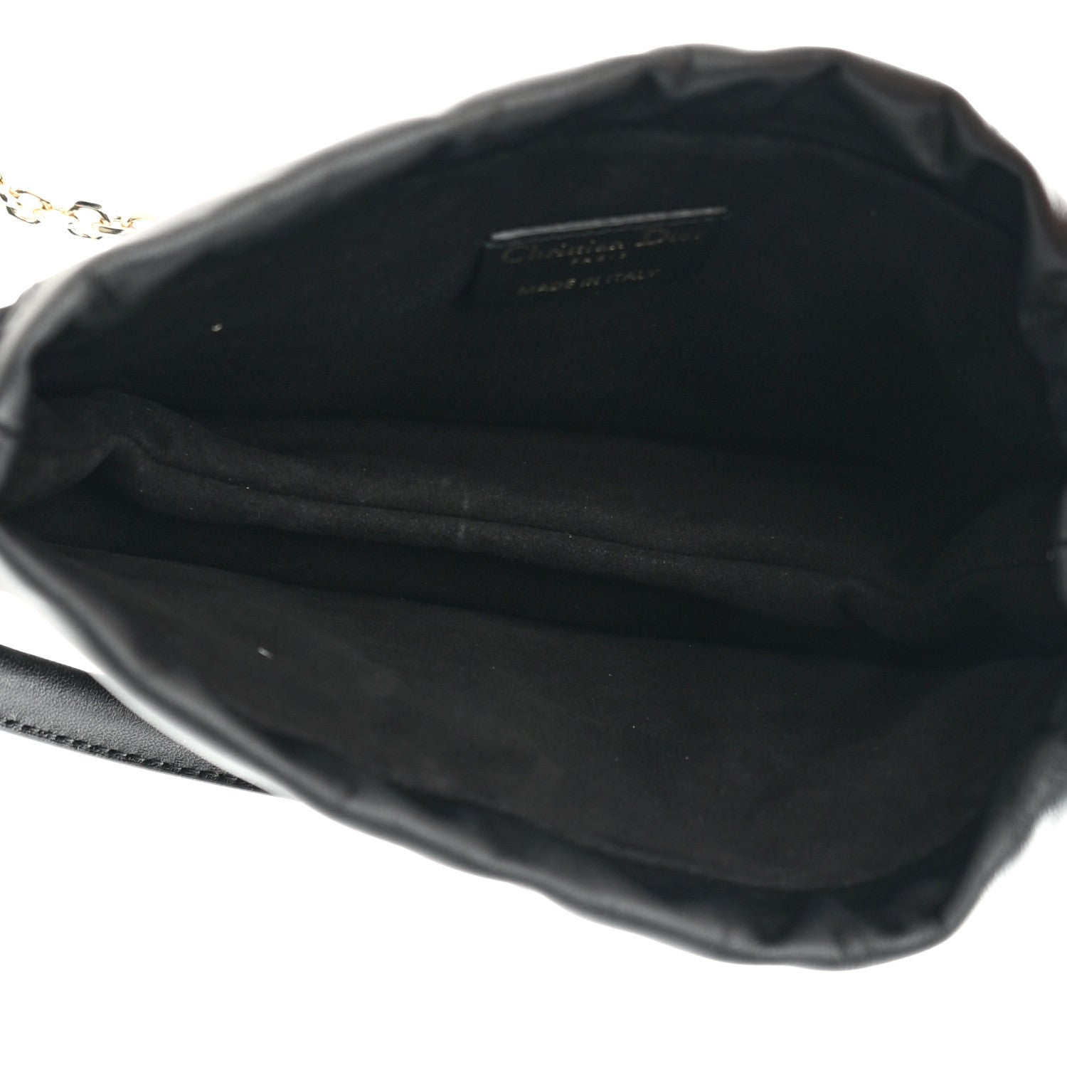 Christian Dior Lambskin Cannage Mini Top Handle Drawstring Bag Black 5 of 10