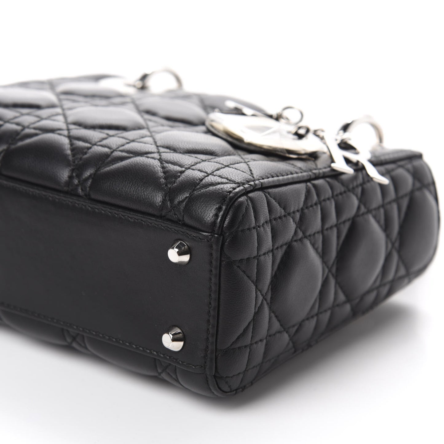 Lambskin Cannage Mini Lady Dior Black