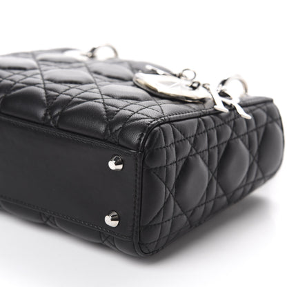 Christian Dior Lambskin Cannage Mini Lady Dior Black 7 of 11