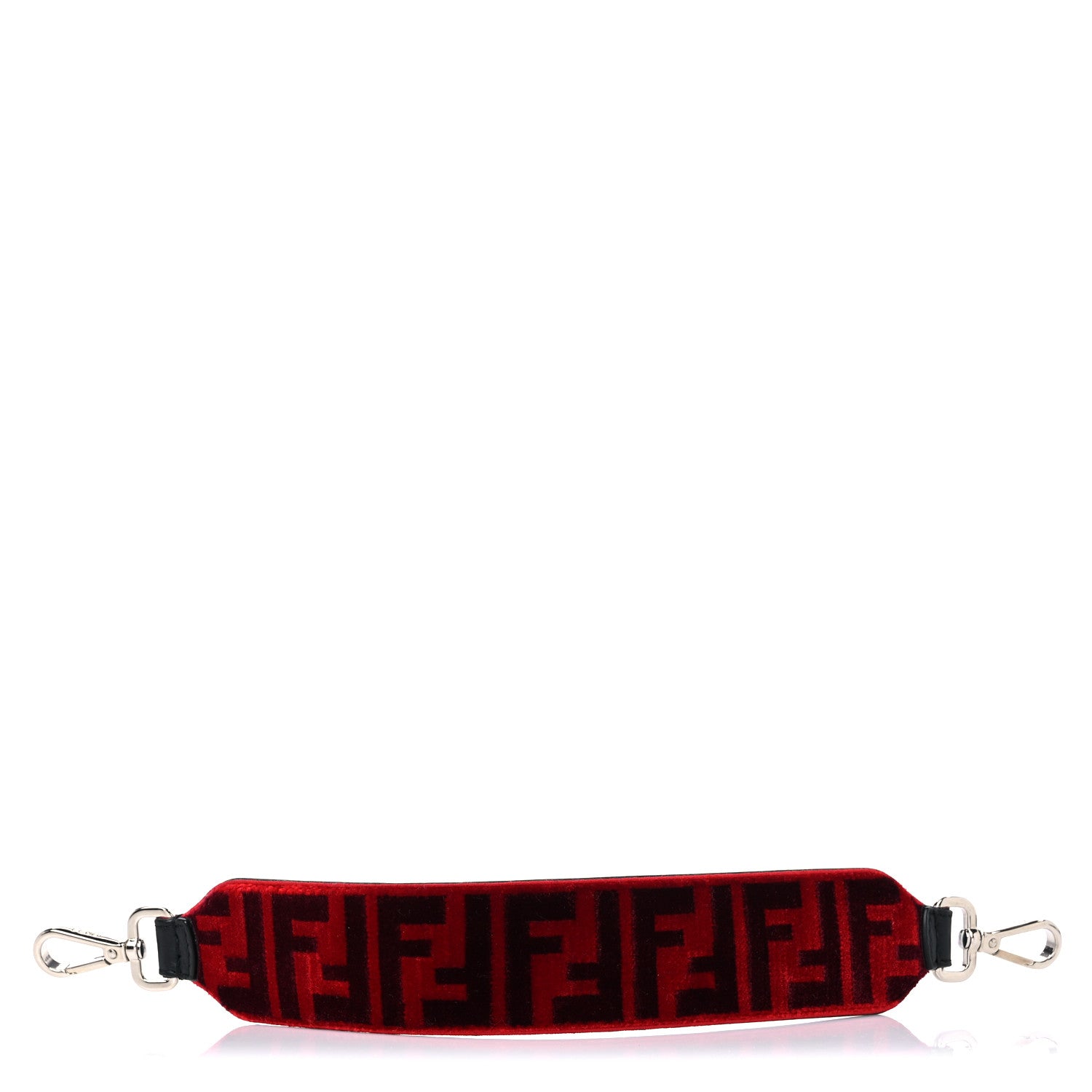 Fendi Velvet FF Mini Strap You Red 1 of 4