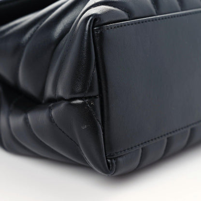 Saint Laurent Calfskin Y Quilted Monogram Small Loulou Chain Satchel Black 10 of 11