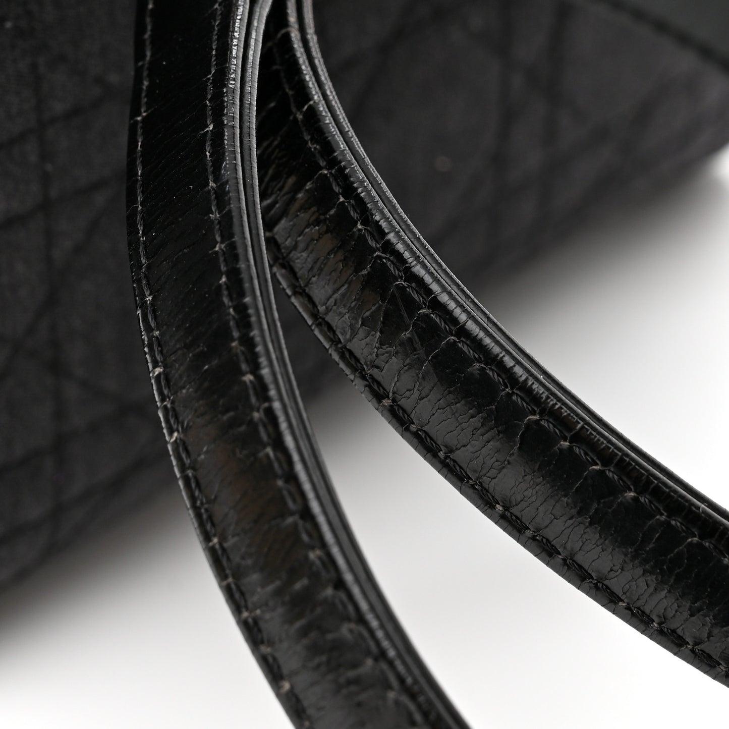 Canvas Cannage Mini Lady Dior Black