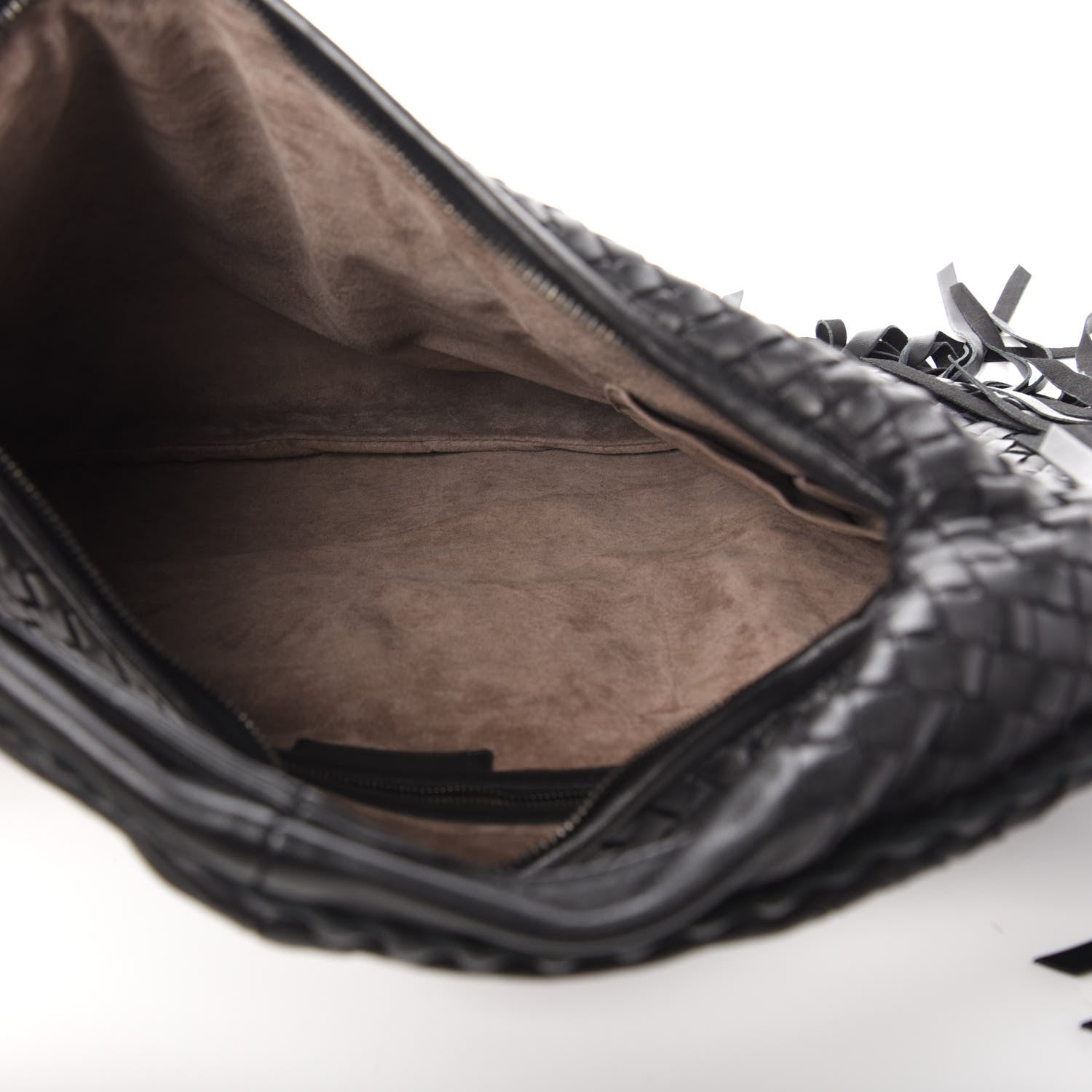 Bottega Veneta Nappa Intrecciato Veneta Large Fringed Hobo Black 5 of 9