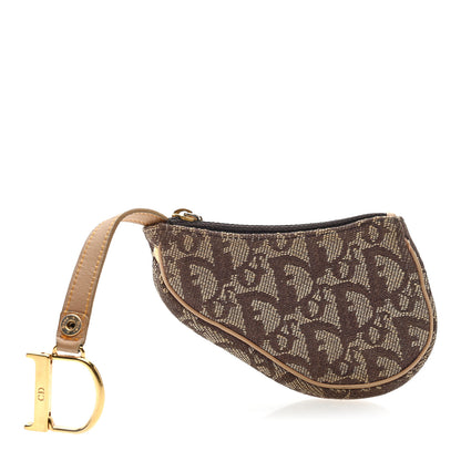 Christian Dior Monogram Saddle Coin Purse Brown 1 of 7