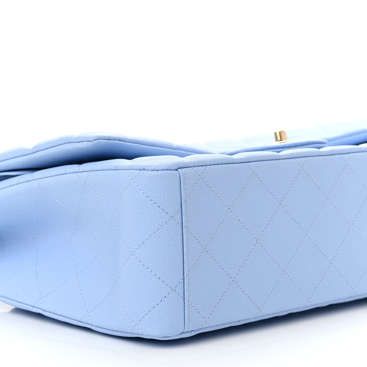Chanel Caviar Quilted Maxi Double Flap Light Blue 9 of 11