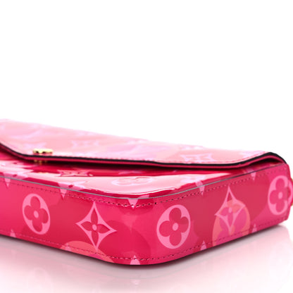 Louis Vuitton Vernis Valentine Pochette Felicie Chain Wallet Fuchsia 11 of 12