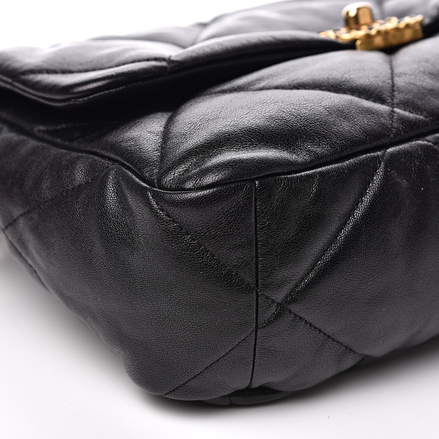 Chanel Lambskin Quilted Large 19 Flap Black 9 of 14