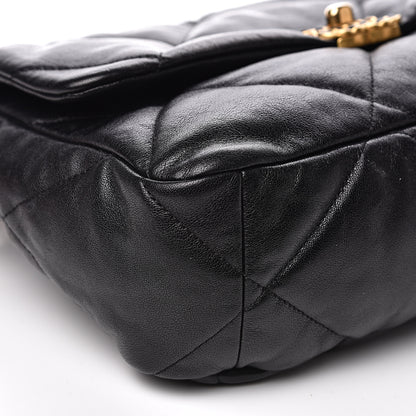 Chanel Lambskin Quilted Large 19 Flap Black 9 of 14