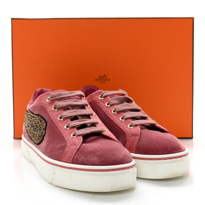 Hermes Velvet Womens Wing Sneakers 35.5 15 of 15