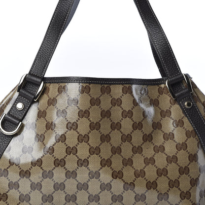Gucci Crystal Monogram Medium Abbey Shoulder Bag Dark Brown 9 of 9