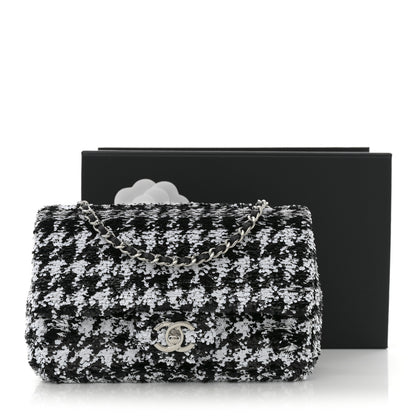 Chanel Sequin Houndstooth Small Flap Black White 12 of 12