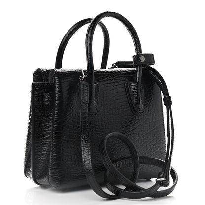 MCM Calfskin Studded Cyber Studs Mini Milla Tote Black 3 of 9