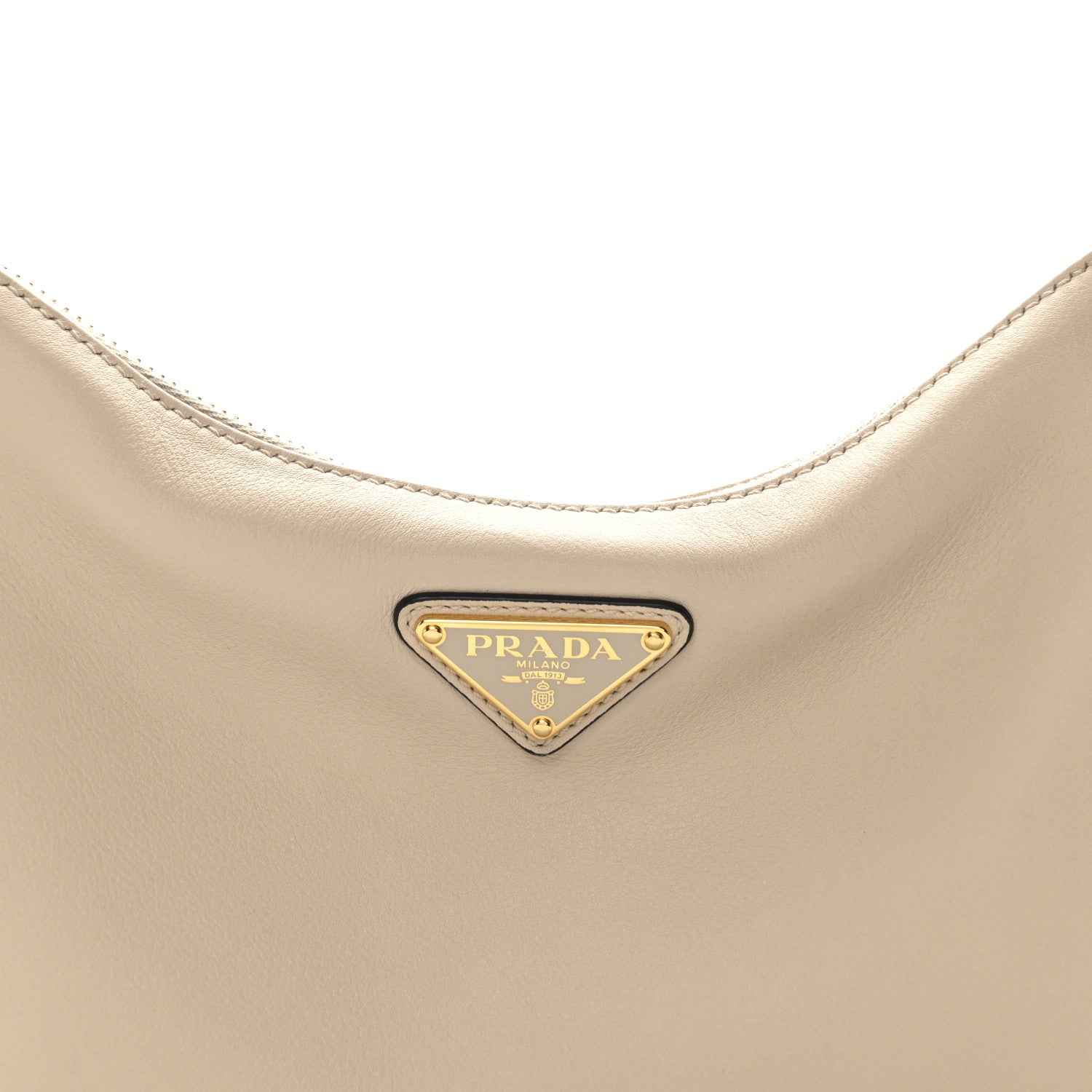 Prada Soft Calfskin Medium Aimee Shoulder Bag Travertine 8 of 10
