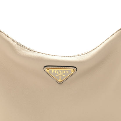 Prada Soft Calfskin Medium Aimee Shoulder Bag Travertine 8 of 10