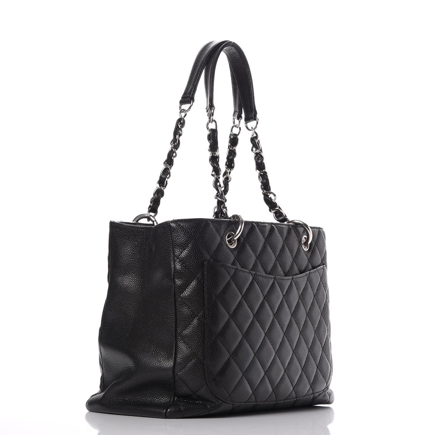 Chanel Caviar Quilted Grand Shopping Tote GST Black 3 of 9