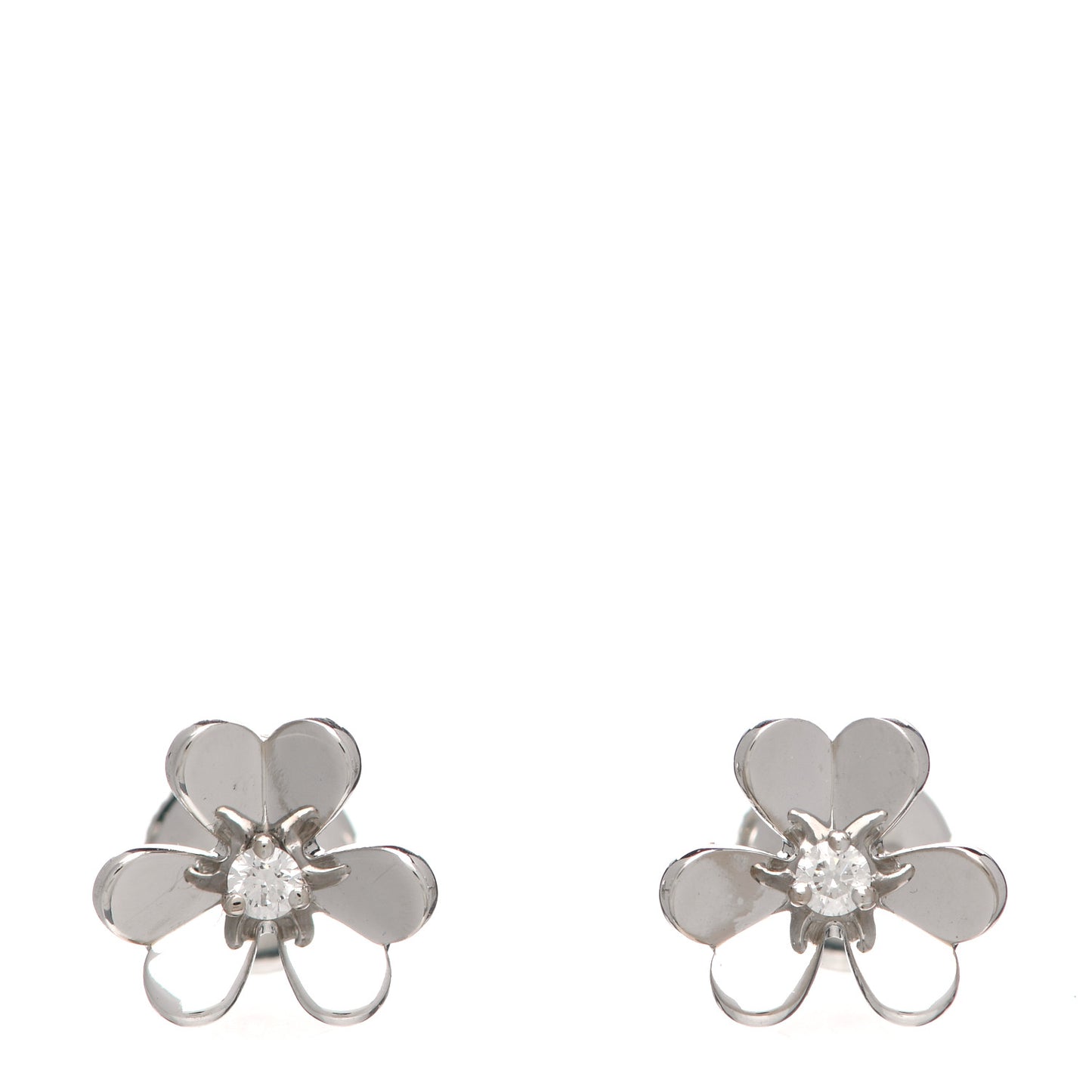 18K White Gold Diamond Mini Frivole Earrings