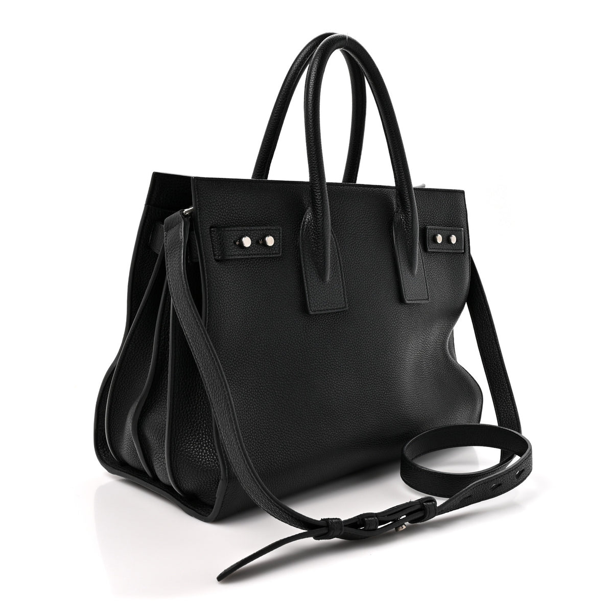 Saint Laurent Grained Calfskin Small Supple Sac De Jour Black 3 of 11