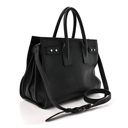Saint Laurent Grained Calfskin Small Supple Sac De Jour Black 3 of 11