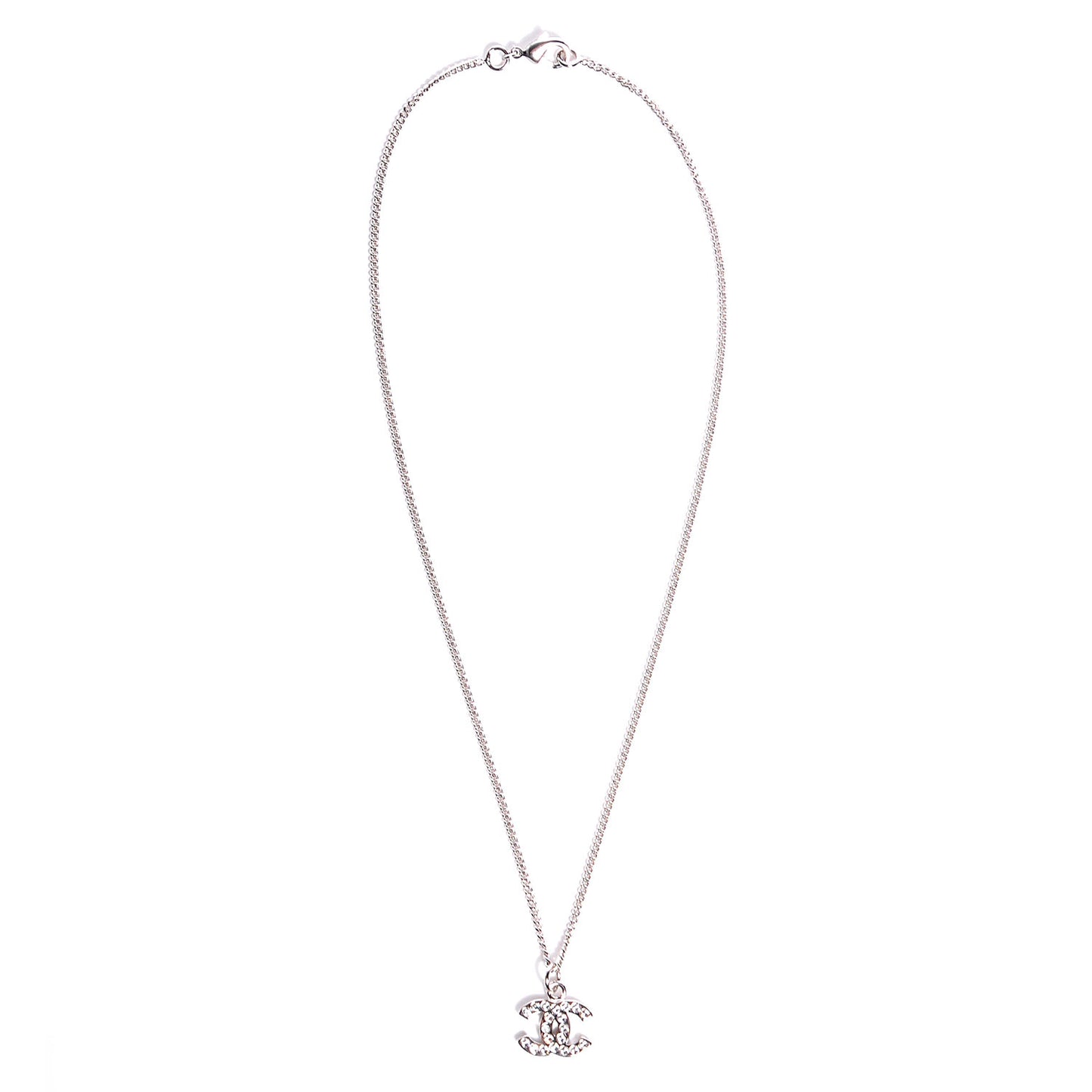 Crystal CC Timeless Necklace Silver