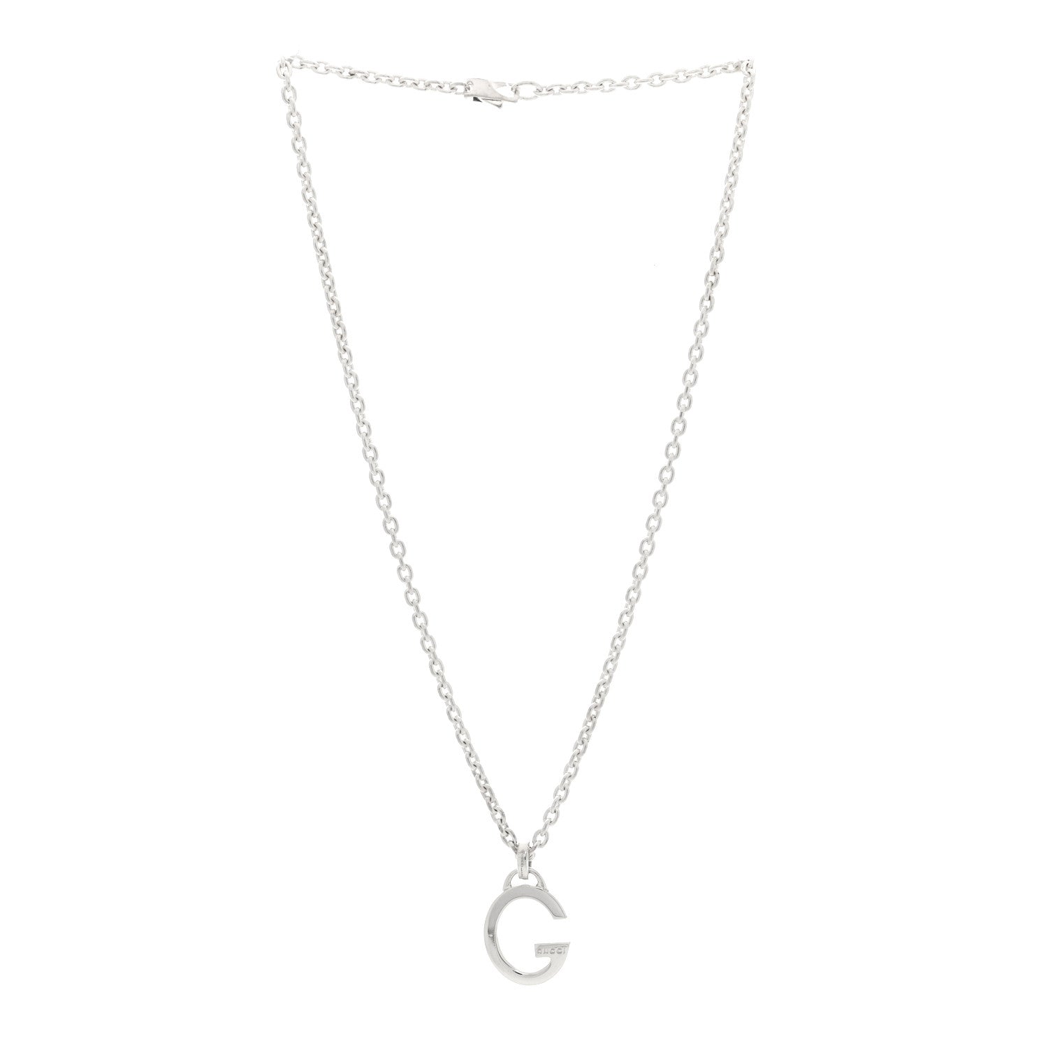 Gucci Sterling Silver G Pendant Necklace 3 of 6