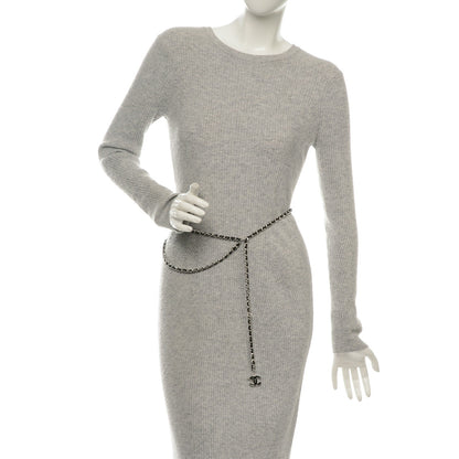 Chanel Lambskin Enamel CC Chain Belt Black Silver 2 of 3