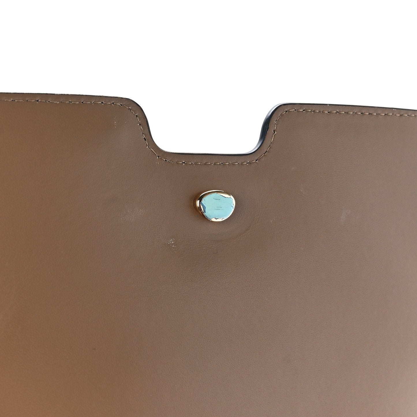 Calfskin Small TB Envelope Clutch Bag Malt Brown