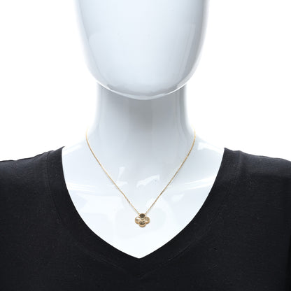 Van Cleef & Arpels 18K Yellow Gold Guilloche Vintage Alhambra Pendant Necklace 3 of 4