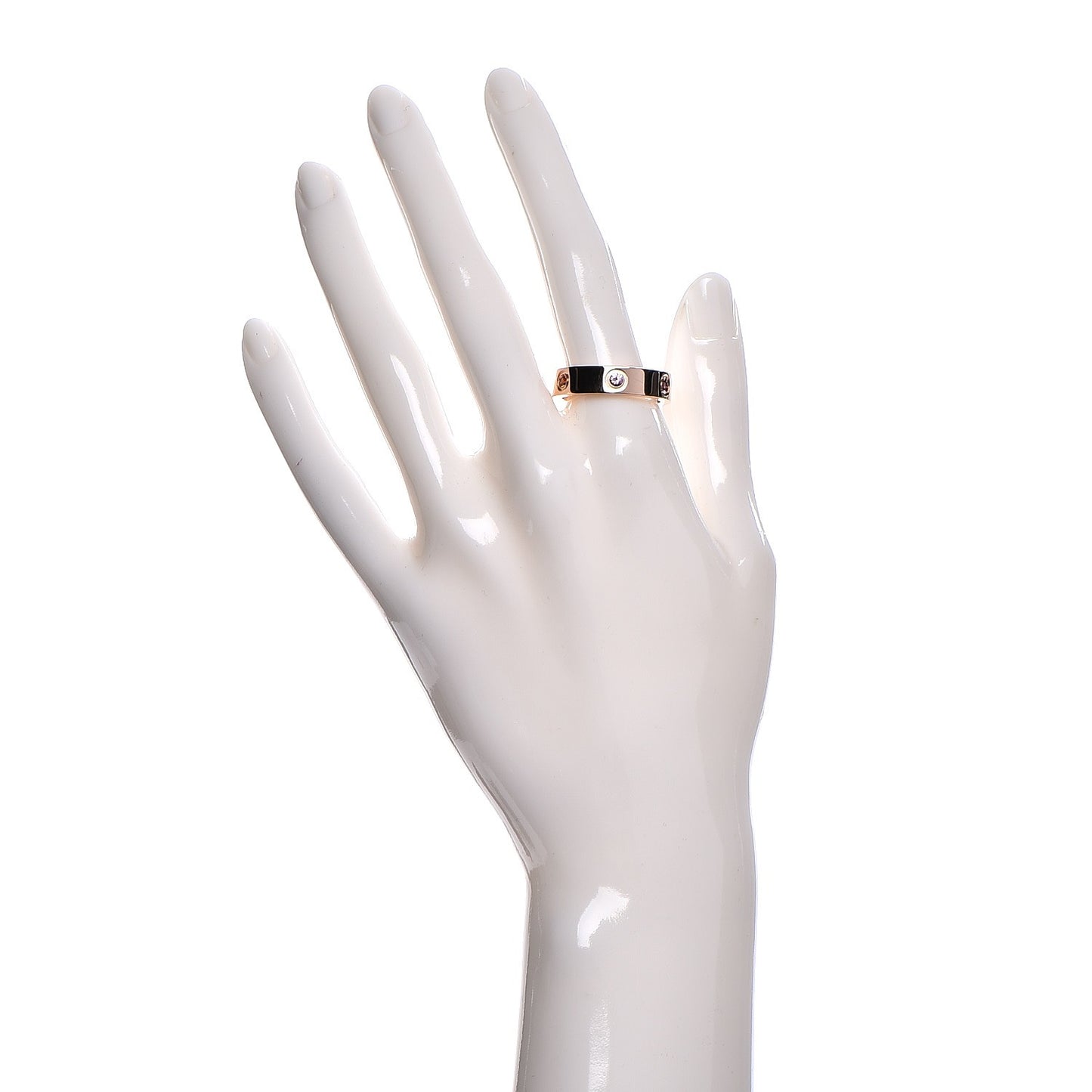 18K Pink Gold Sapphire Garnet Amethyst 5.5mm LOVE Ring 60 9