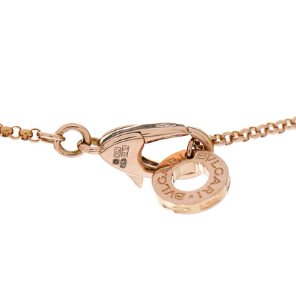 Bulgari 18K Rose Gold Diamond Small B.Zero1 Pave Pendant Necklace 5 of 9