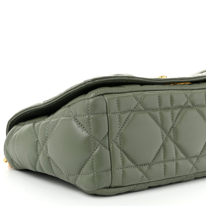 Christian Dior Calfskin Macrocannage Medium Caro Bag Cedar Green 9 of 10