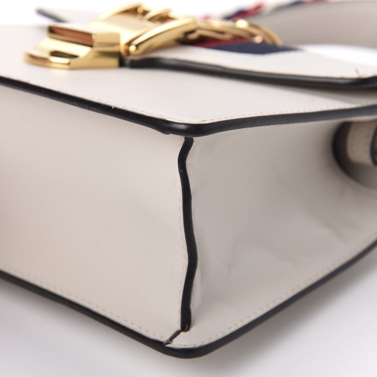 Calfskin Mini Sylvie Top Handle Bag White