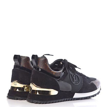 Louis Vuitton Suede Monogram Run Away Sneakers 39 Black 4 of 8