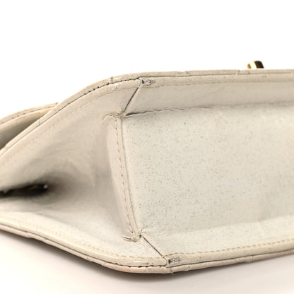 Chanel Patent Quilted Evening Star East West Flap White 9 of 13