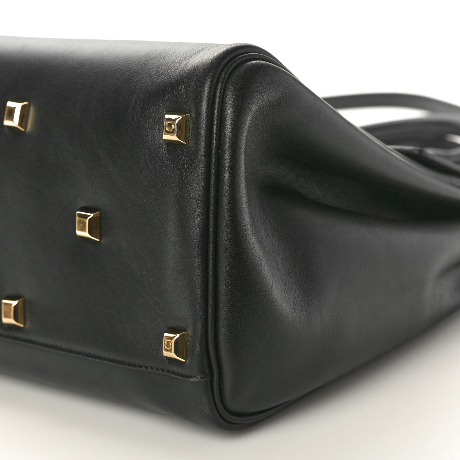 Salvatore Ferragamo Calfskin Large Studio Bag Black 10 of 10