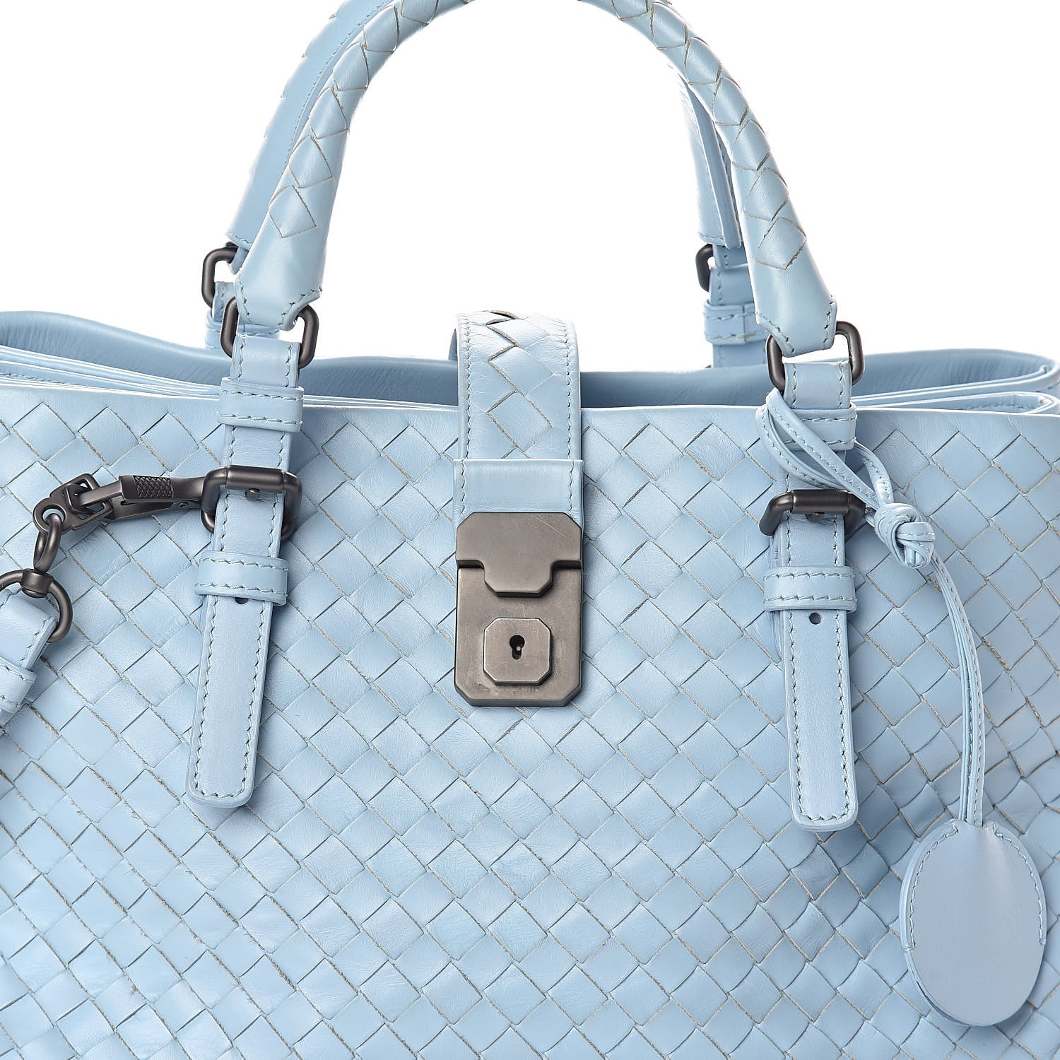 Bottega Veneta Light Calf Intrecciato Small Roma Topazio 7 of 9