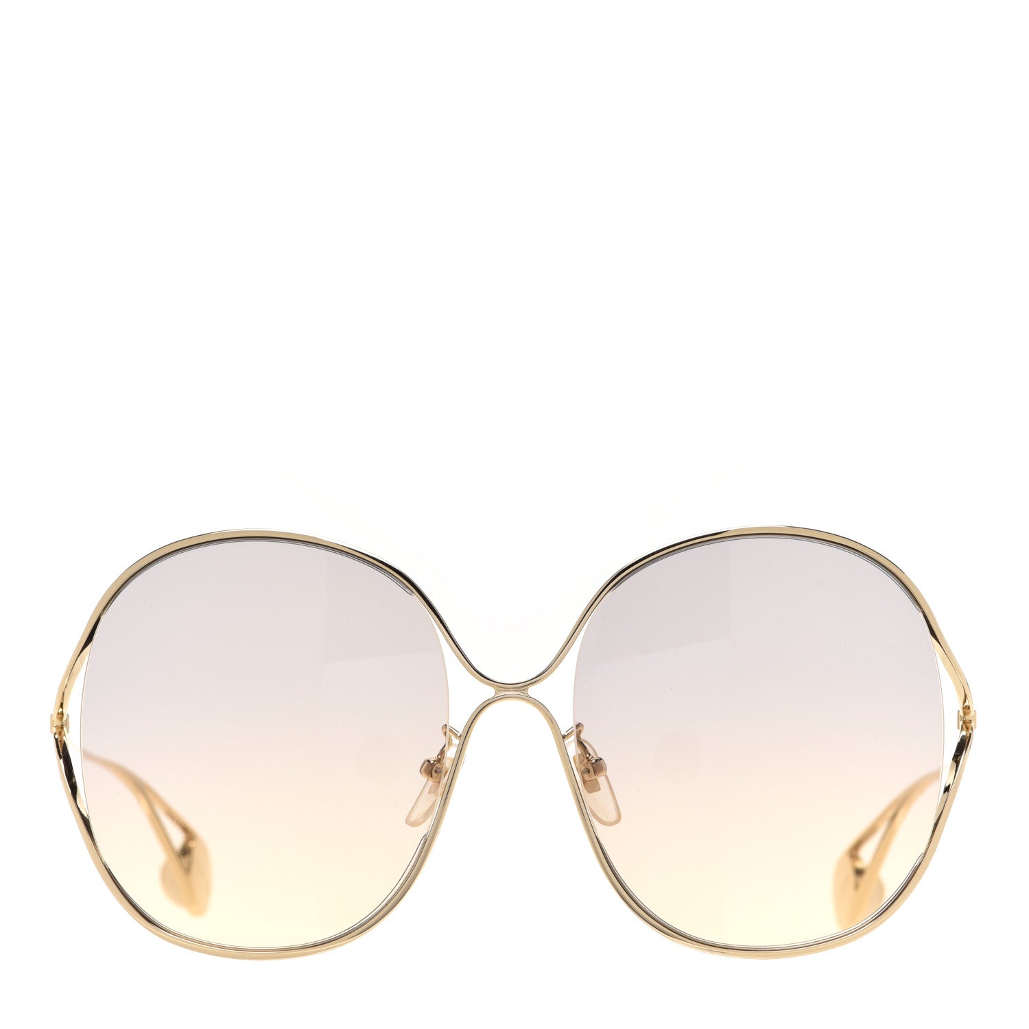 Gucci Round Pearl Tip Sunglasses GG0253S Gold 2 of 9