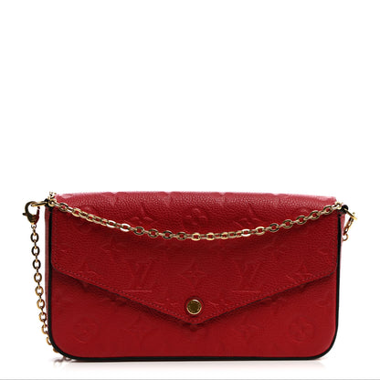 Louis Vuitton Empreinte Pochette Felicie Chain Wallet Scarlet 1 of 8