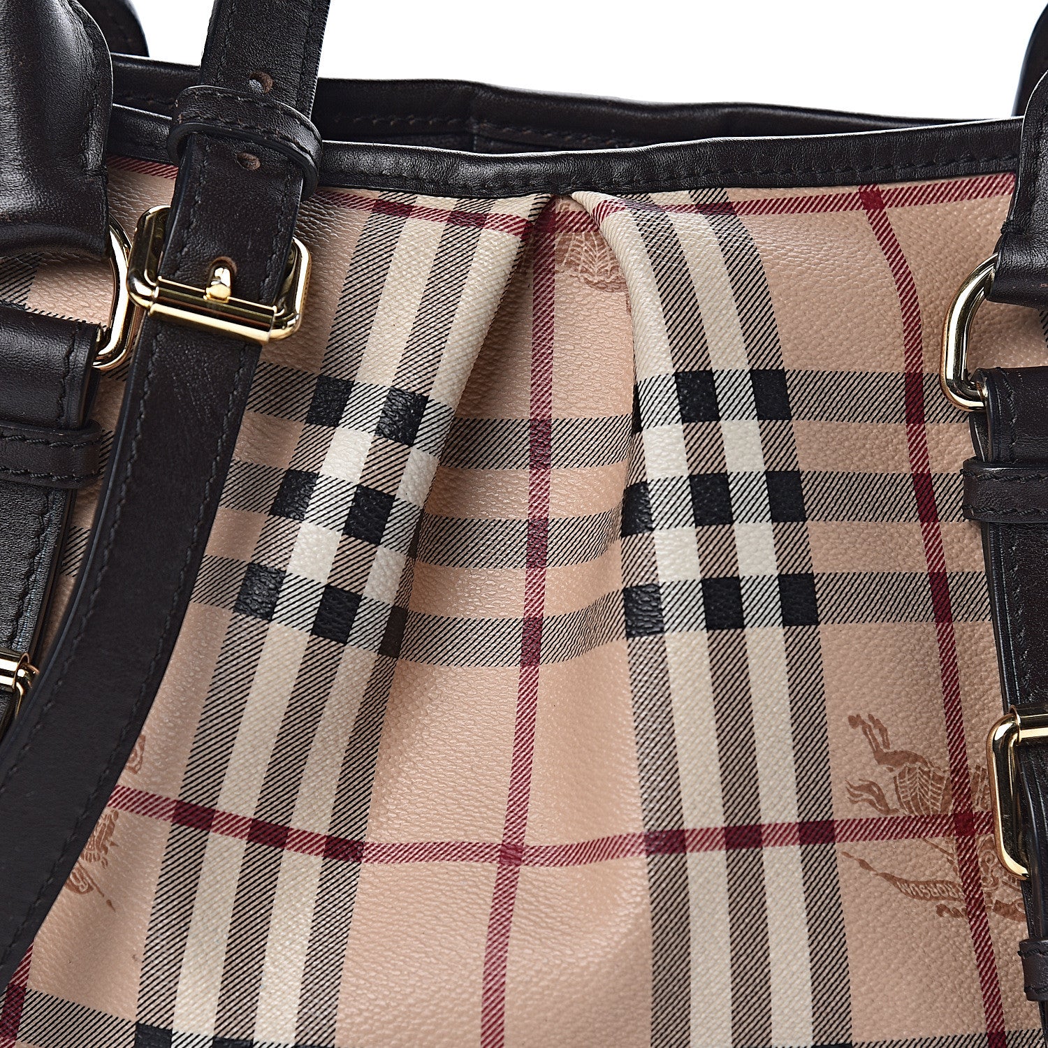 Burberry Haymarket Check Small Northfield Tote Chocolate 11 of 24