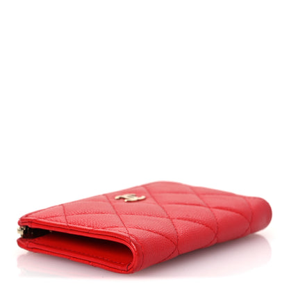 Chanel Caviar Quilted Zipped Key Holder Case Red 4 of 11