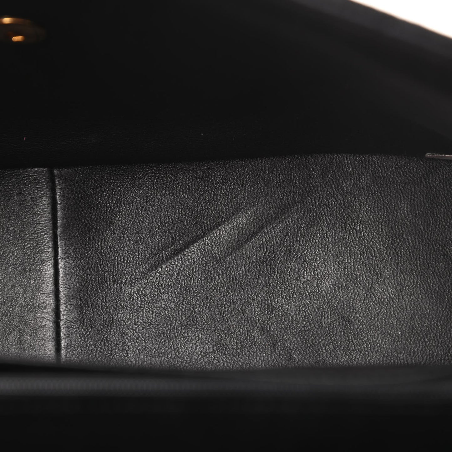 Velvet Quilted Jumbo Single Flap Black