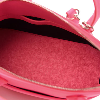 Balenciaga Signature Grained Calfskin Logo S Ville Top Handle Bag Acid Pink Black 5 of 13