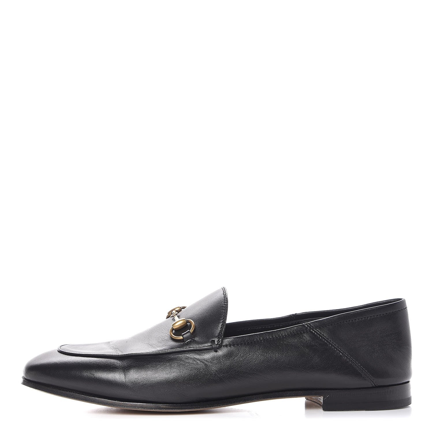 Gucci Lambskin Womens Brixton Horsebit Loafers 41 Black 1 of 8