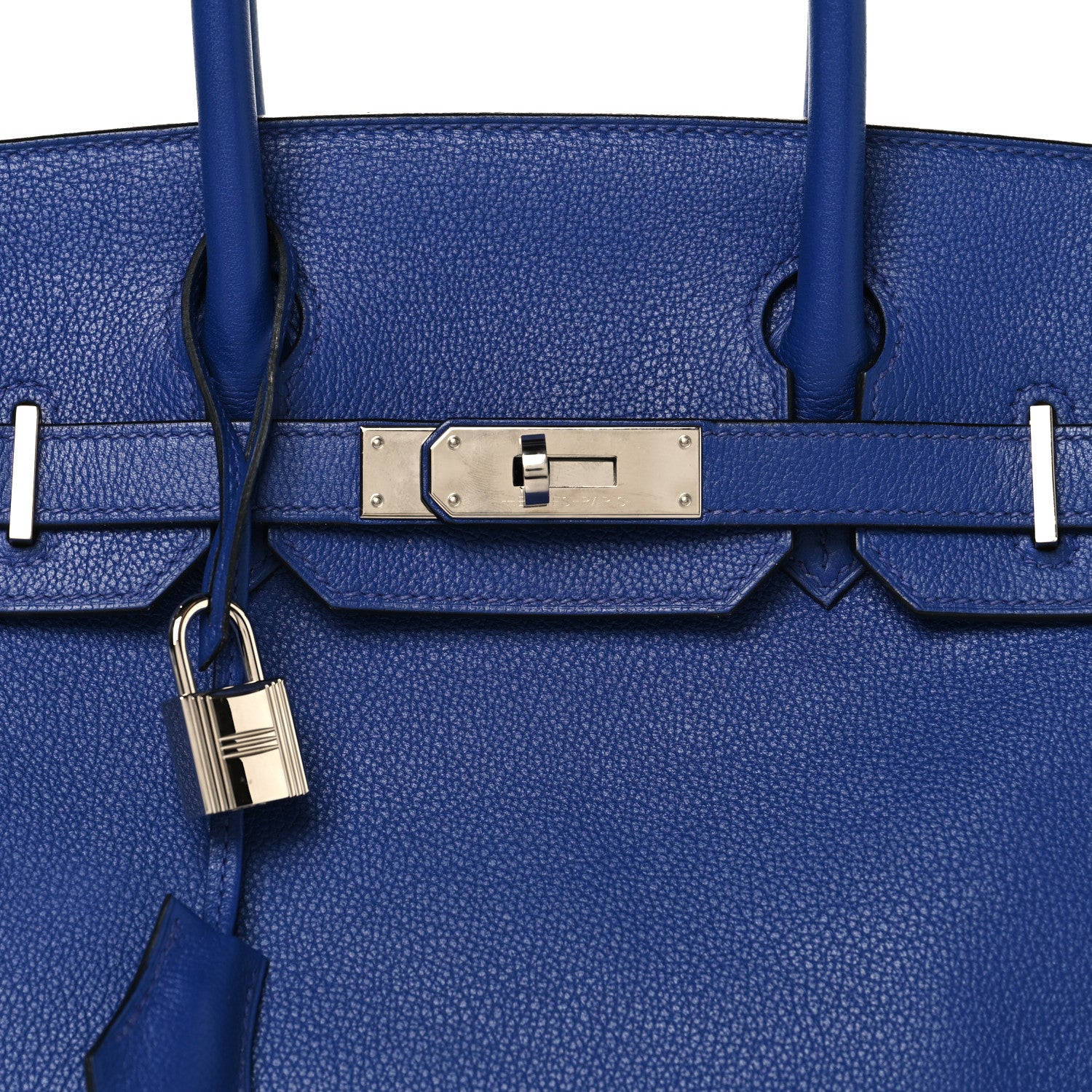Hermes Taurillon Novillo Horseshoe Birkin 30 Bleu Brighton 8 of 13
