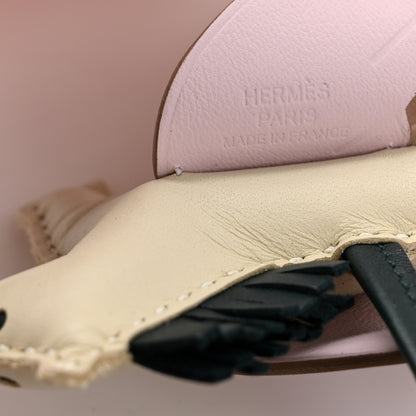 Hermes Milo Lambskin Grigri Rodeo Pegase Horse Bag Charm PM Nata Mauve Sylvestre Vert Cypress 3 of 5