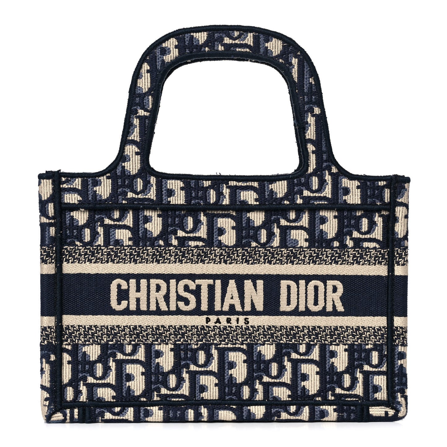 Oblique Mini Book Tote Blue Multicolor