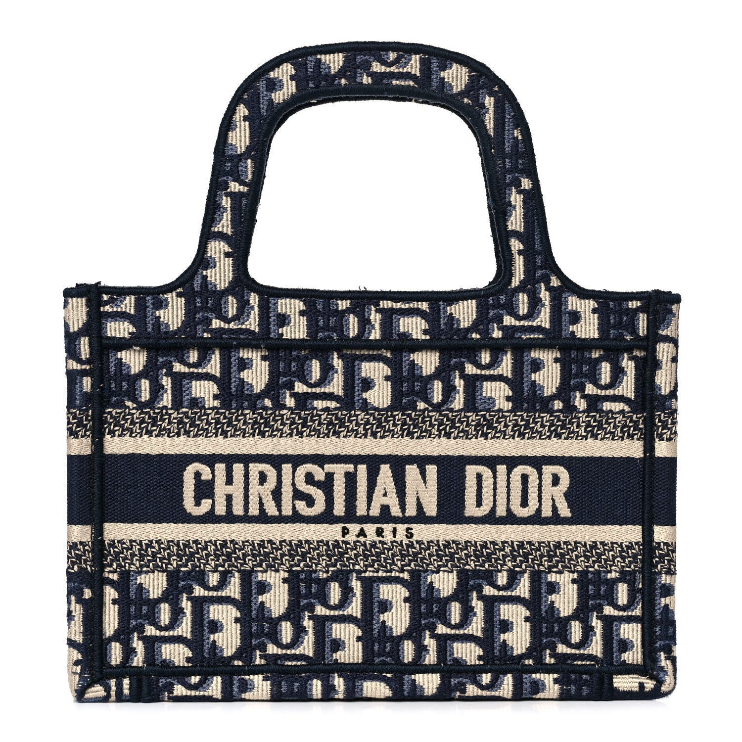 Christian Dior Oblique Mini Book Tote Blue Multicolor 1 of 13